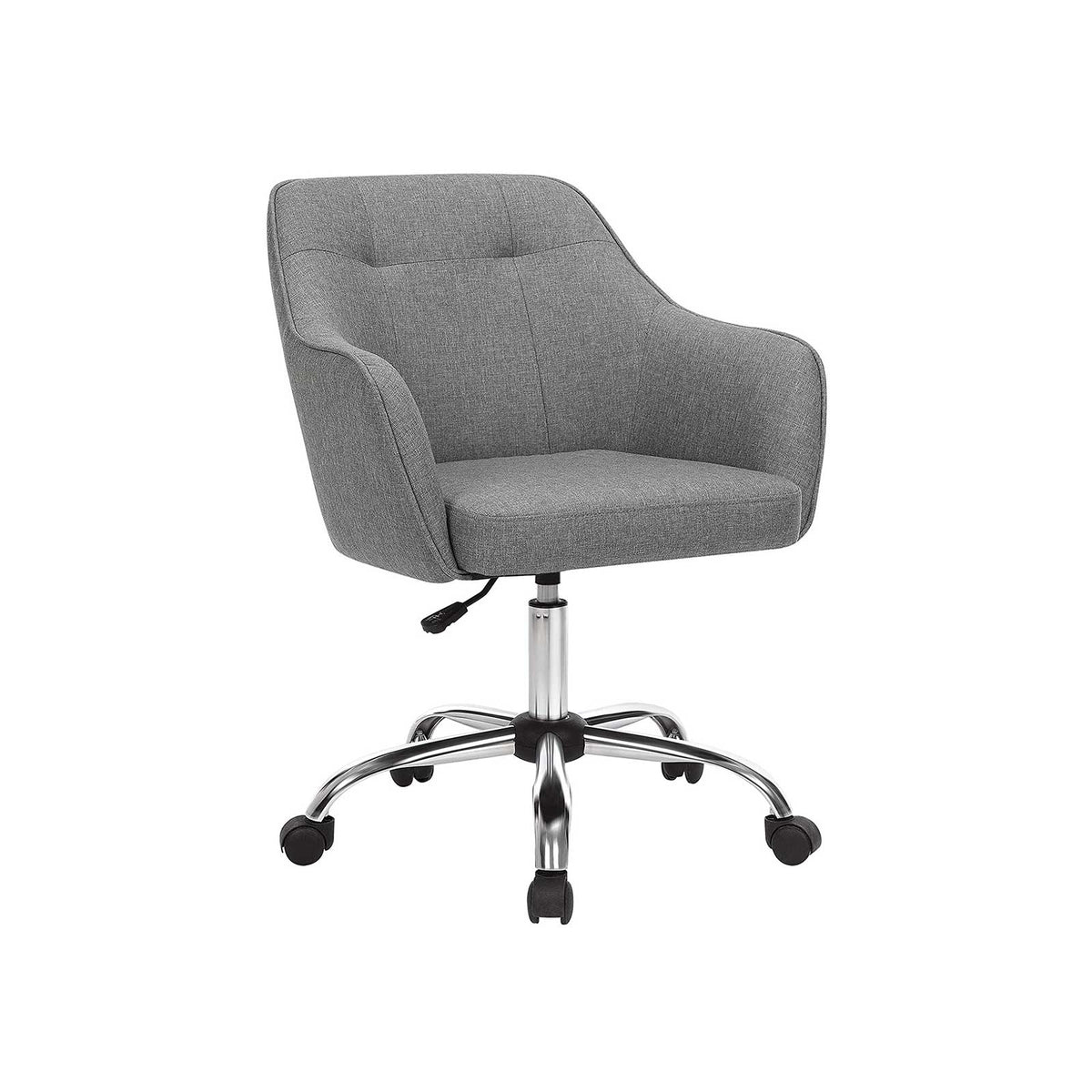 IDIMEX Draaistoel Talia, in hoogte verstelbaar, donkergrijs gemêleerd. Comfortabele bureaustoel met honingraatpatroon, zithoogte 42-52 cm. Ideaal voor kantoor en kaptafel, robuuste metalen voetkruis