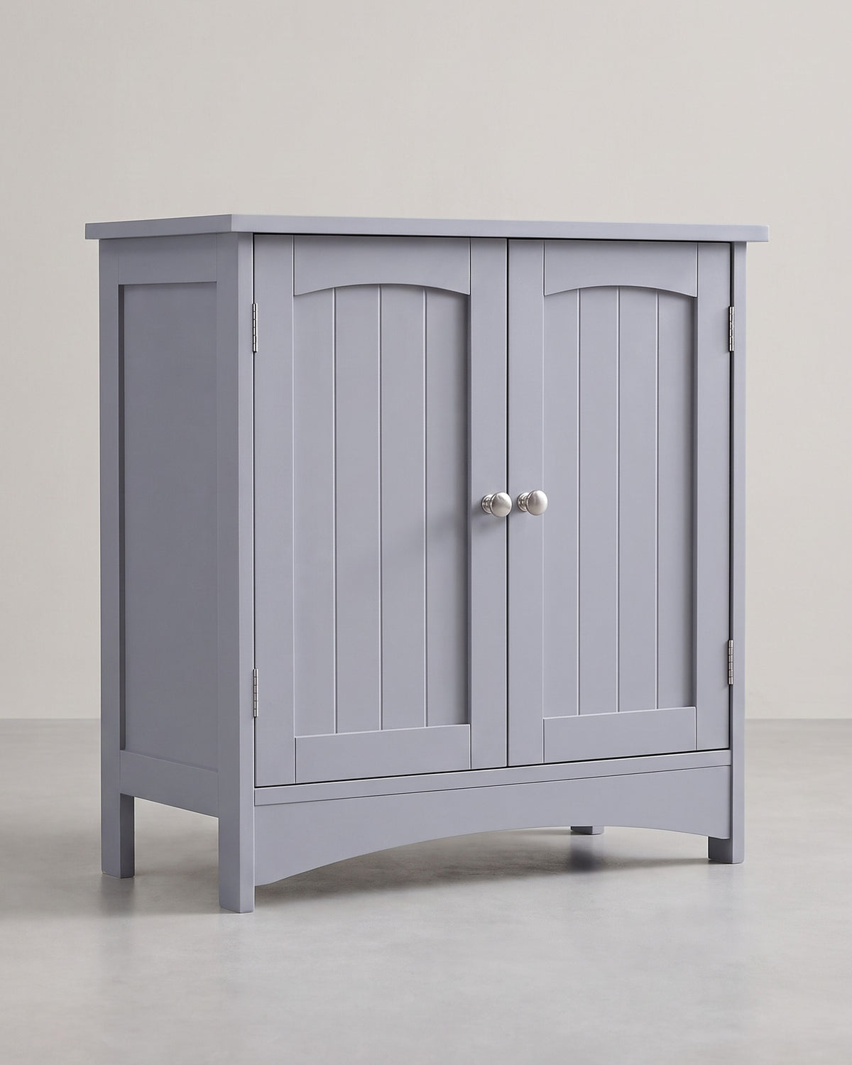 Wastafelonderkast met 2 Deuren – Verstelbare Plank – Sifonuitsparing – Grijs – 60 x 30 x 60 cm