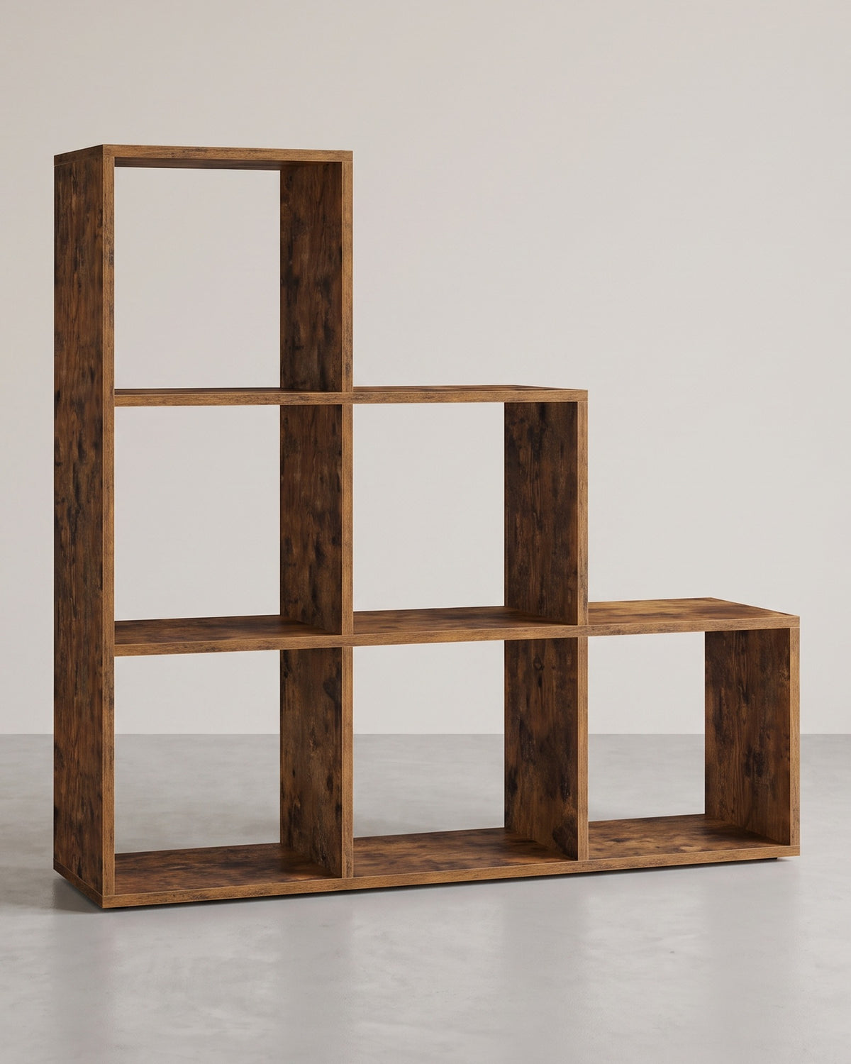 Boekenkast met 10 Vakken – Trapvormig Design – Opbergkast – 129,5 x 29 x 129,5 cm