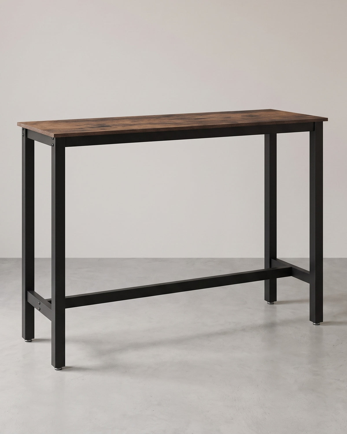 Smalle Bartafel – Industrieel Design – Vintage Bruin & Zwart – 120 x 40 x 100 cm