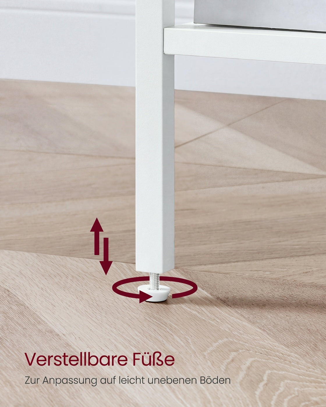 Smal Nachtkastje met Lade – 2 Open Planken – Stalen Frame – Ruimtebesparend – 35 x 35 x 70 cm