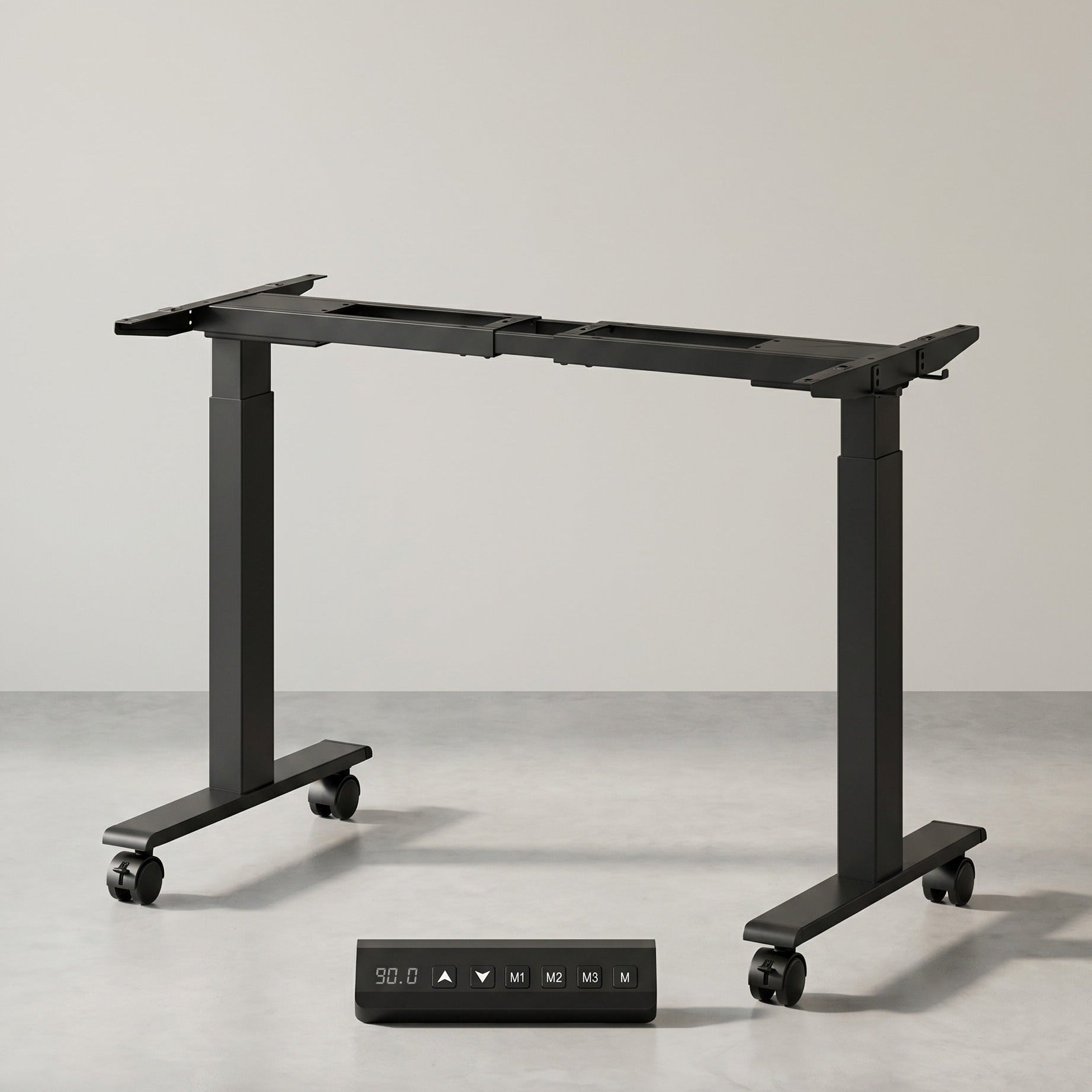 Zit Sta Bureau Frame – Elektrisch Onderstel – Hoog Laag – Met Wieltjes