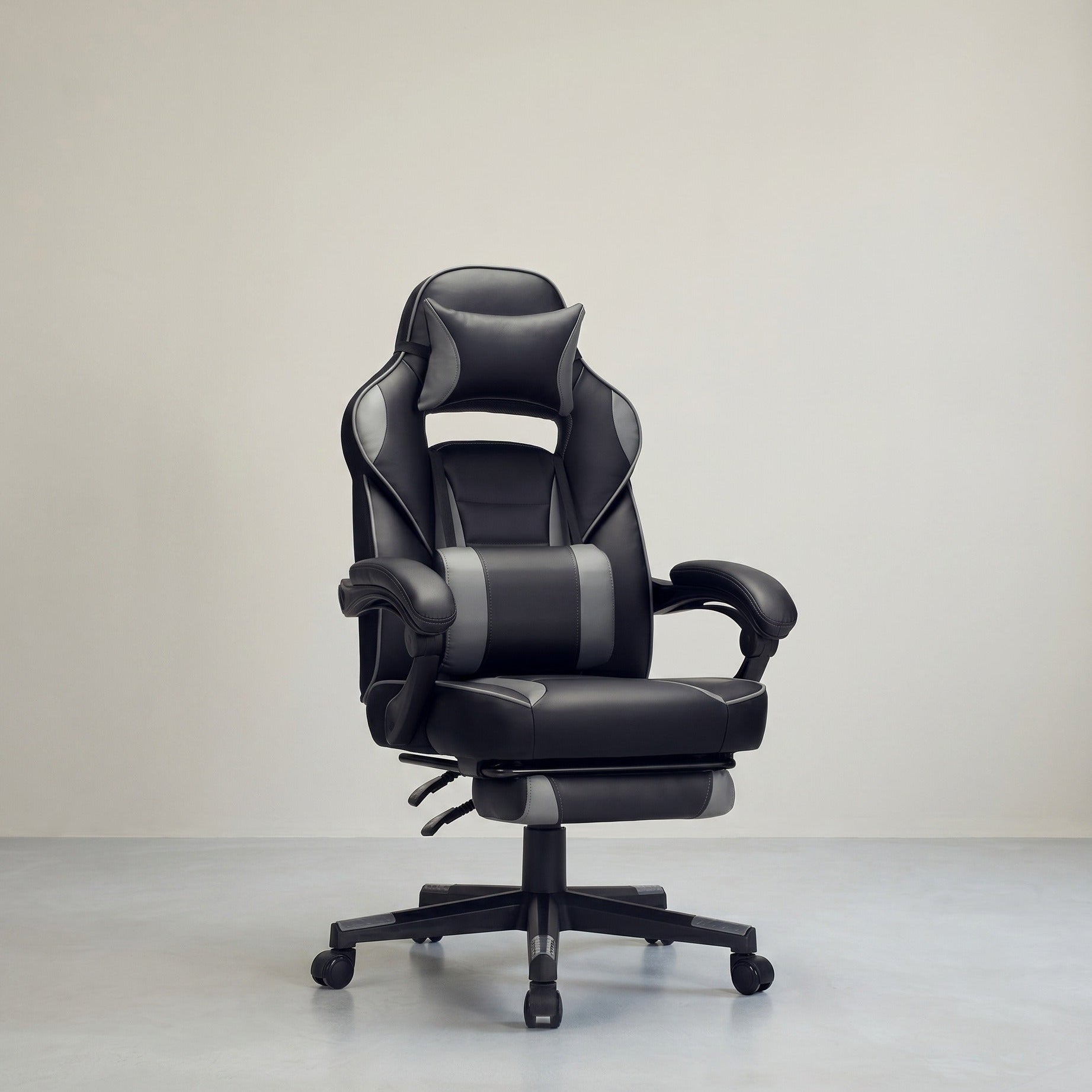 Gamestoel Ergonomisch – Met Hoofdkussen en Voetensteun – Verstelbaar