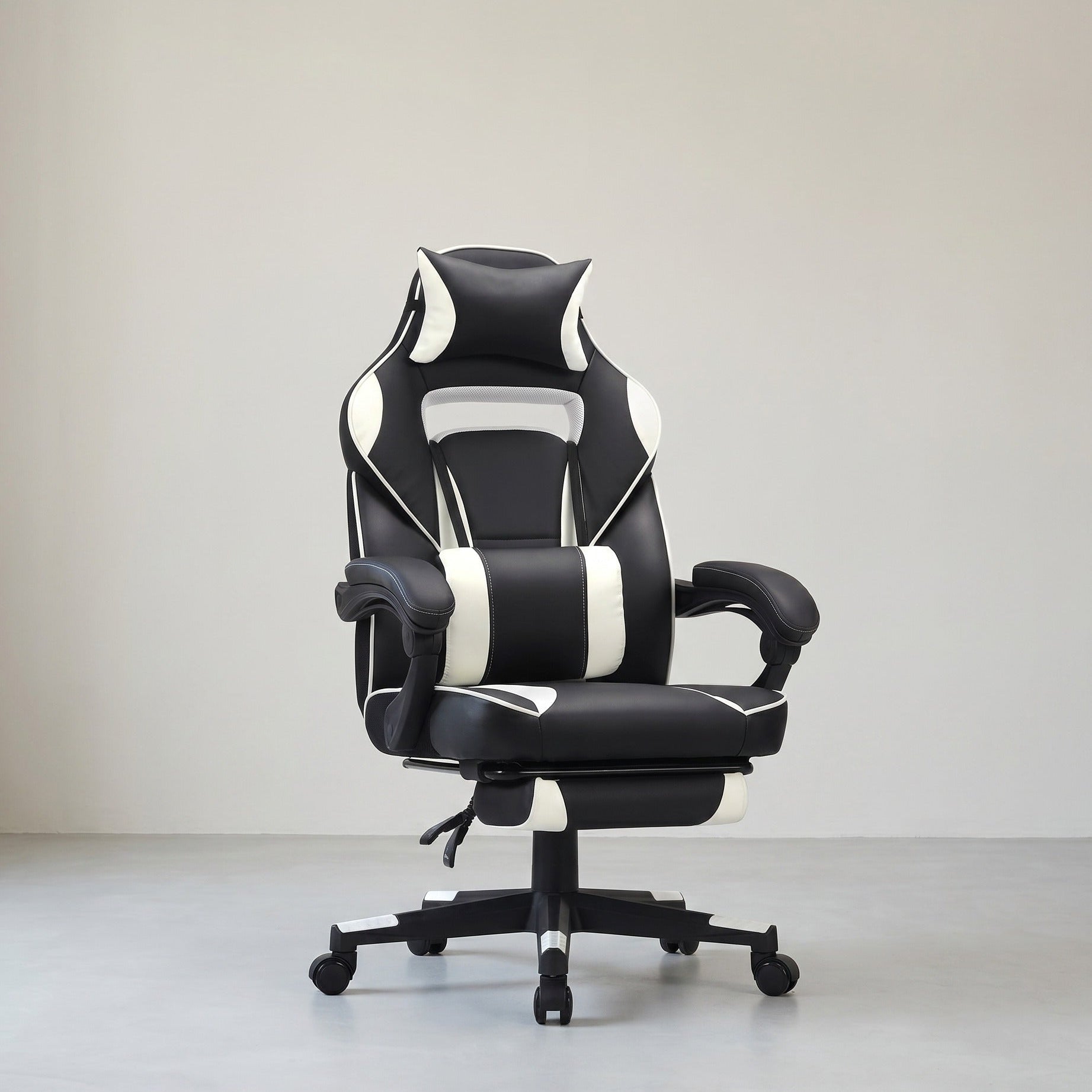 Gamestoel Ergonomisch – Met Hoofdkussen en Voetensteun – Verstelbaar