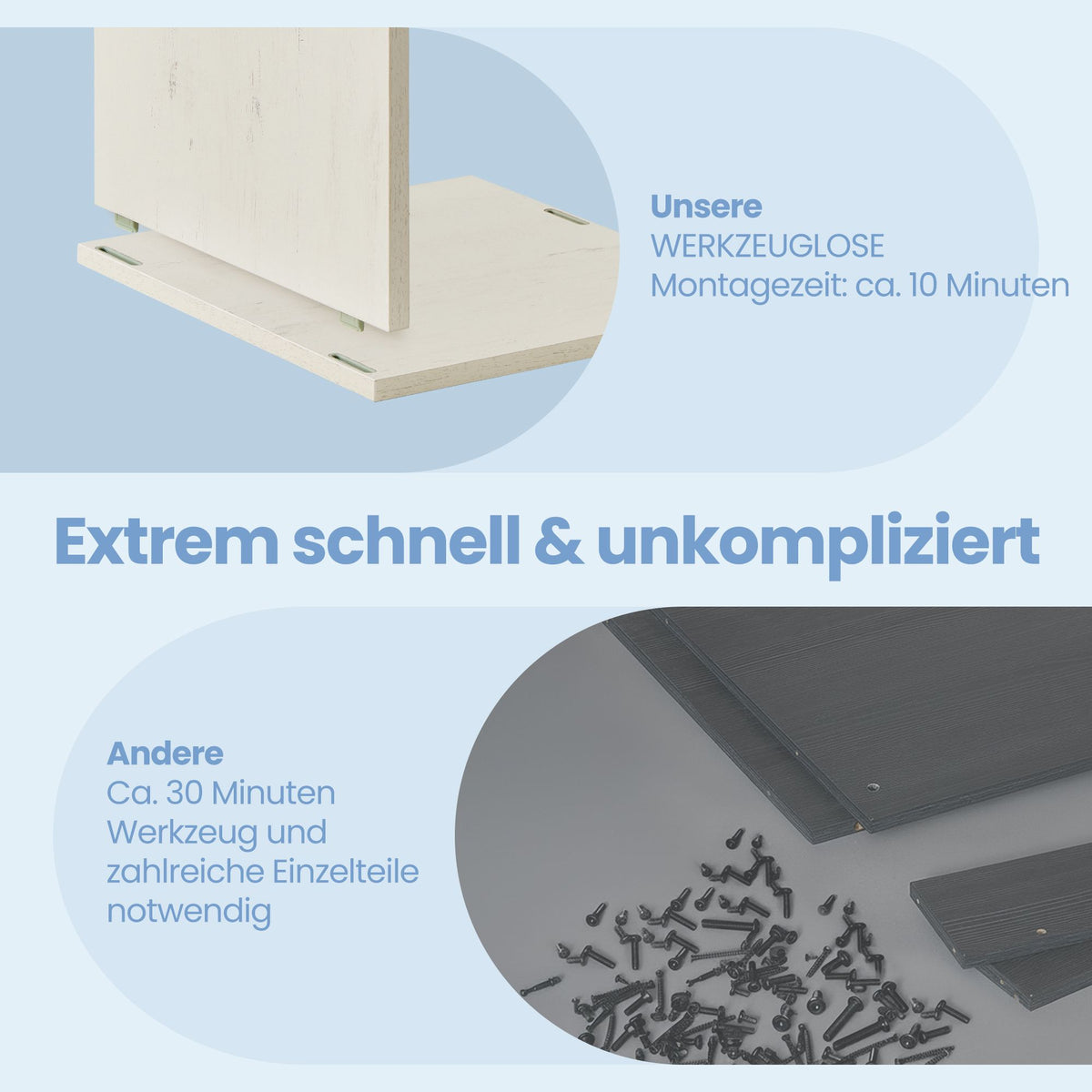 Wastafelonderkast in Landelijke Stijl – 2 Deuren & Verstelbare Plank – Montage Zonder Gereedschap – 60 cm