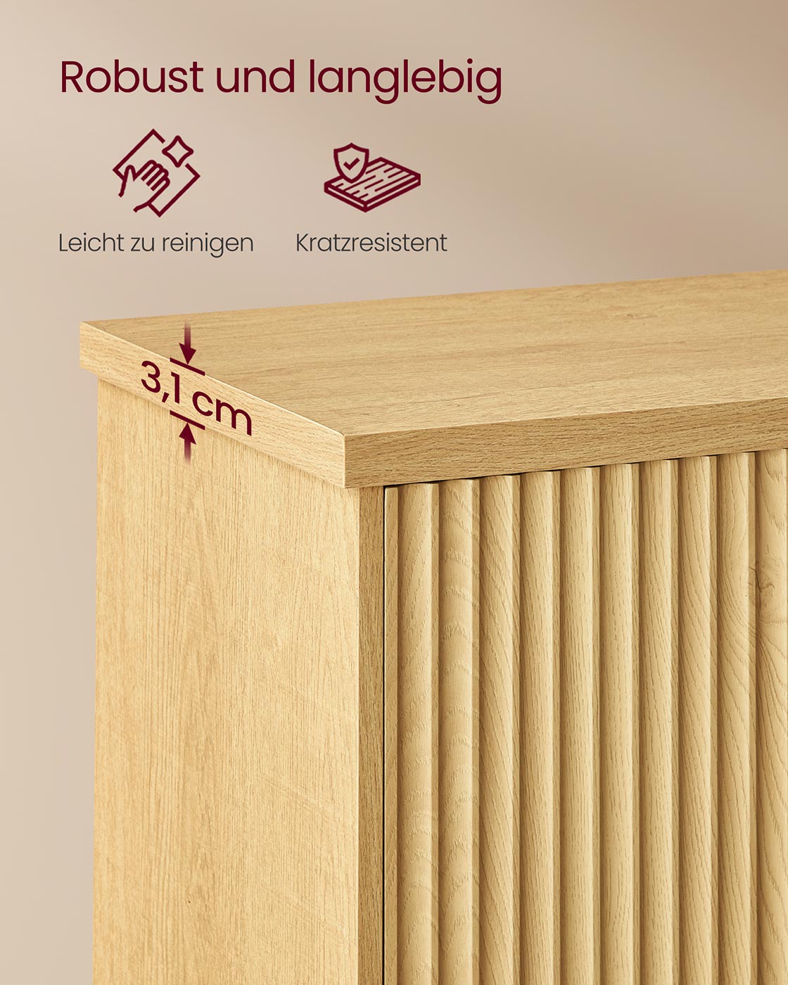 Dressoir afmetingen 76 x 40 x 80 cm