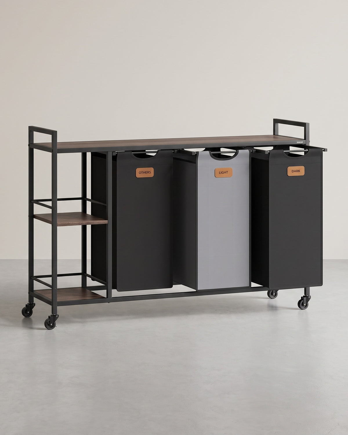 Wasmand Wagen 2 x 50L - Wasmand met Wieltjes