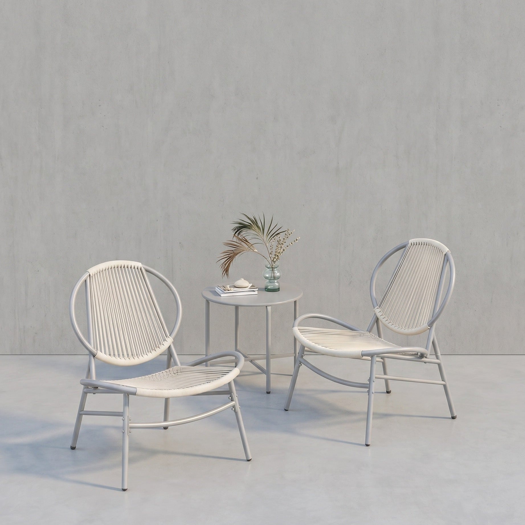 Balkonmeubelset - Set van 3 met tafel en 2 stoelen - Balkonset - Tuinset