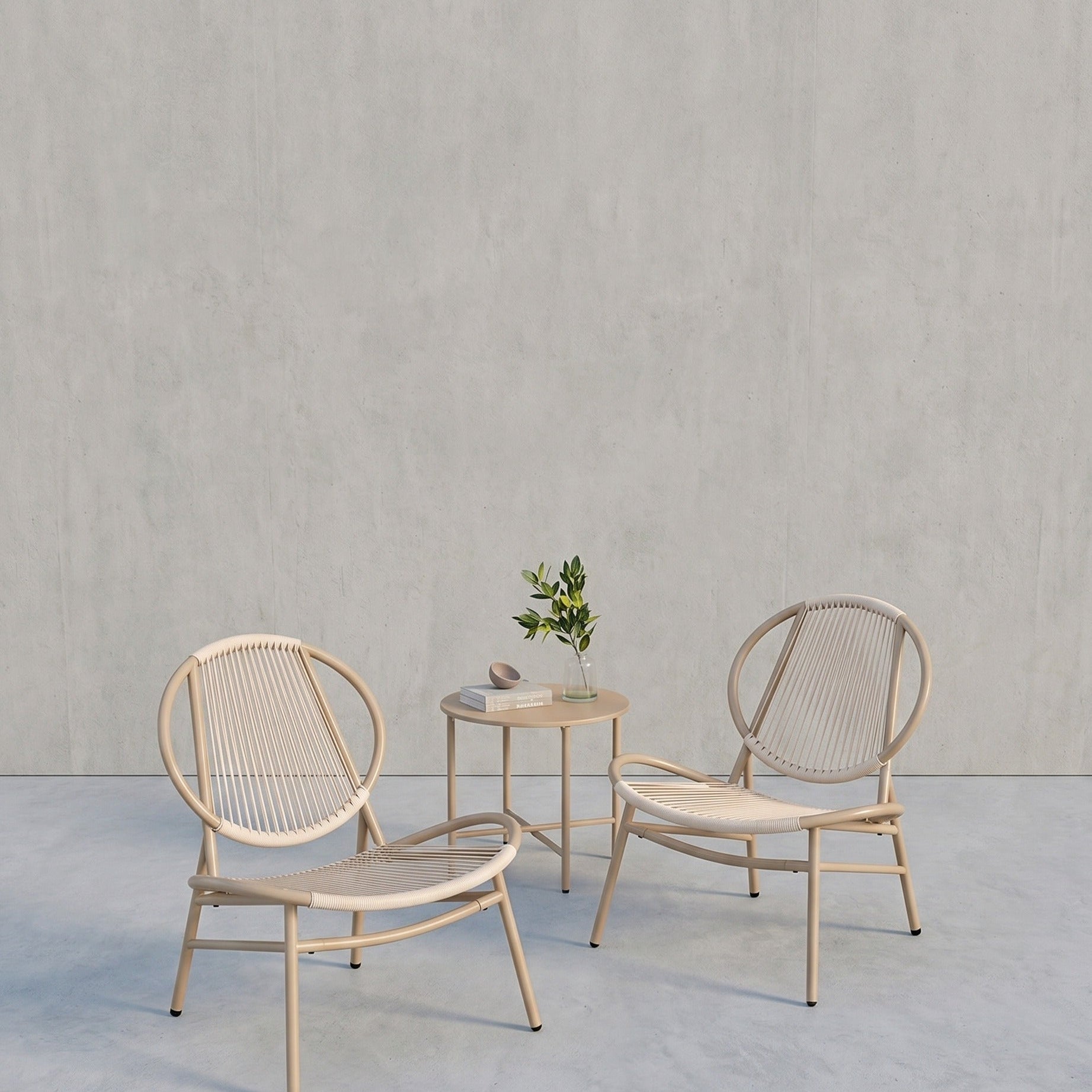 Balkonmeubelset - Set van 3 met tafel en 2 stoelen - Balkonset - Tuinset