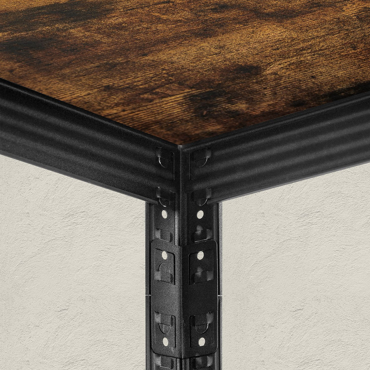 Smal Opbergrek met 5 Verstelbare Planken – Industriële Look – Tot 80 kg per Plank – 37 x 37 x 150 cm