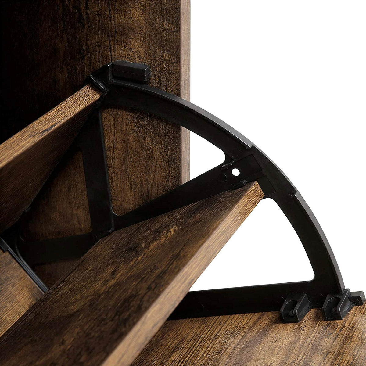 Smalle Schoenenkast met 3 Kleppen – Voor 12-18 Paar – Vintage Bruin – 60 x 24 x 120 cm
