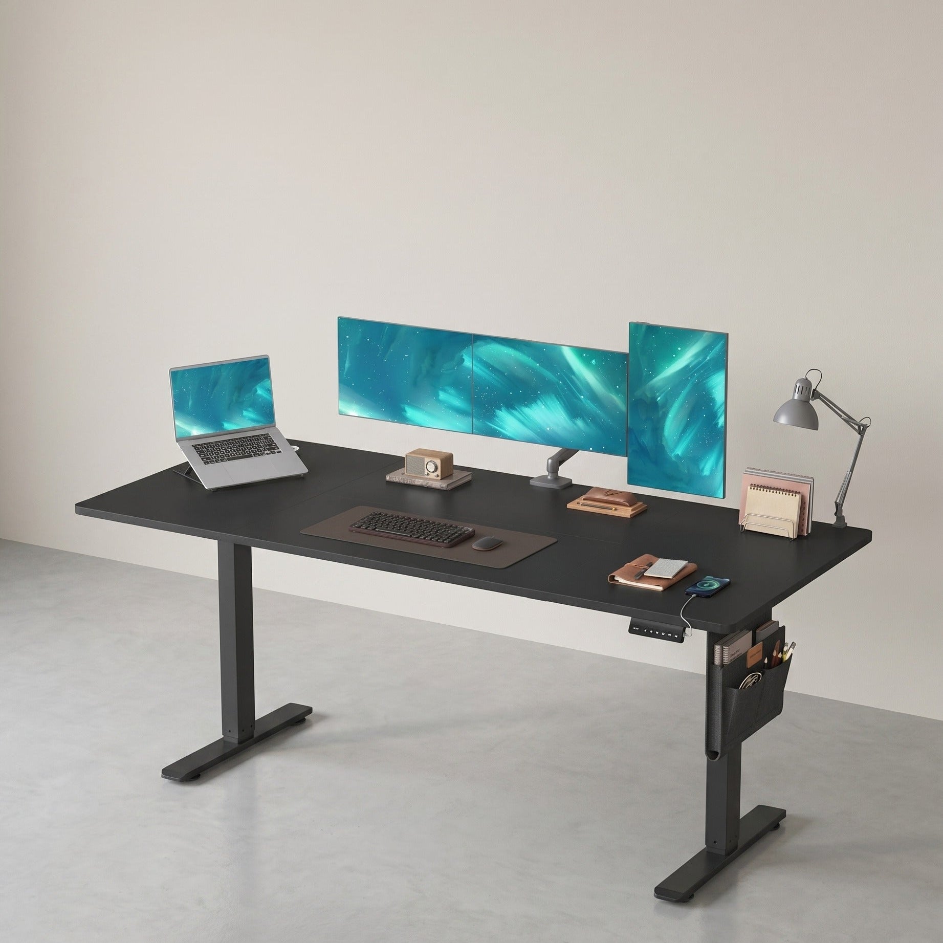 Zit Sta Bureau Elektrisch 180 x 80 cm – In Hoogte Verstelbaar – 4 Geheugenstanden – USB-C – Kabelbeheer