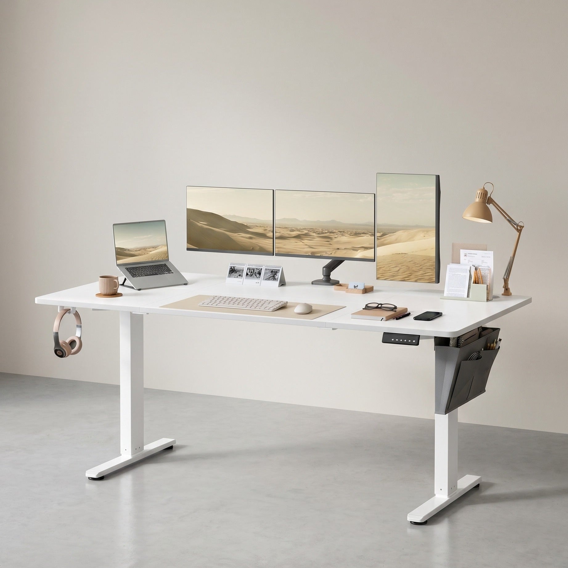 Zit Sta Bureau Elektrisch 180 x 80 cm – In Hoogte Verstelbaar – 4 Geheugenstanden – USB-C – Kabelbeheer
