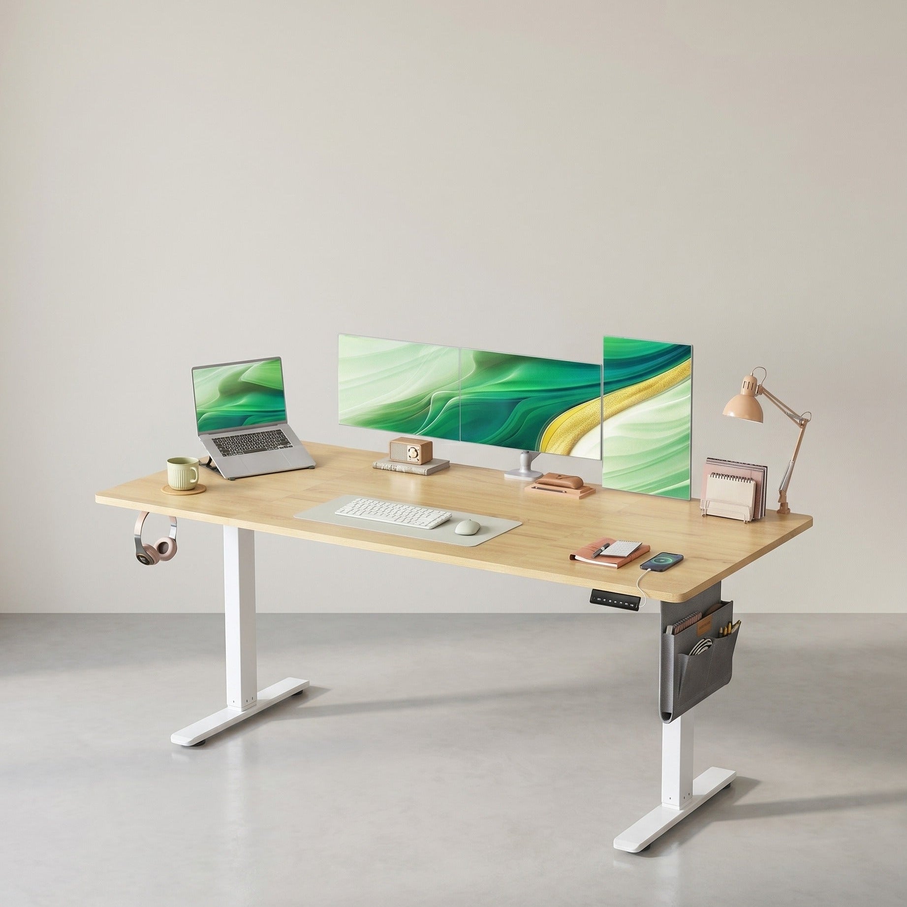 Zit Sta Bureau Elektrisch 180 x 80 cm – In Hoogte Verstelbaar – 4 Geheugenstanden – USB-C – Kabelbeheer