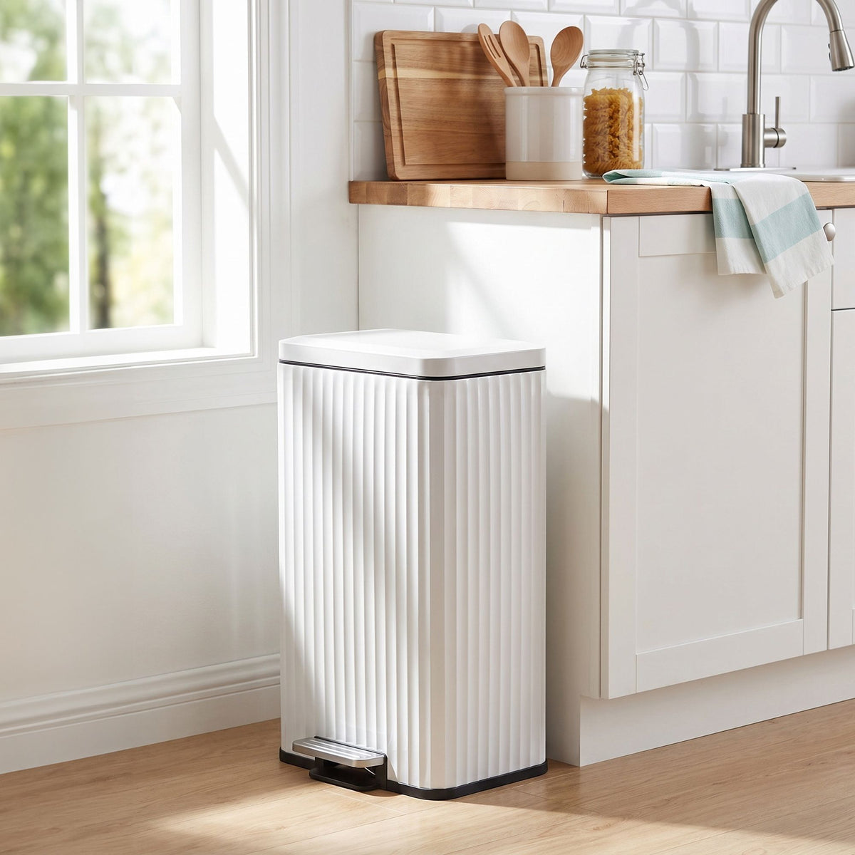 Vuilnisemmer Keuken – 50 Liter – Pedaalemmer Met Softclose Deksel – Stalen Binnenemmer – Inclusief 15 Vuilniszakken