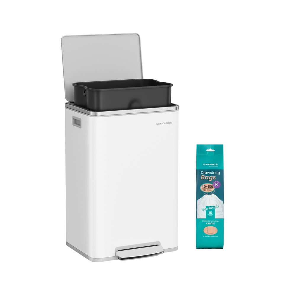 Vuilnisbak 50 Liter Wit