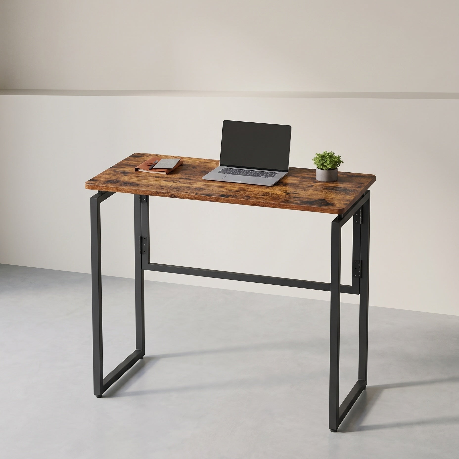 Bureau Inklapbaar 80 cm – Computertafel met Afgeronde Hoeken – Voor Thuiswerkplek