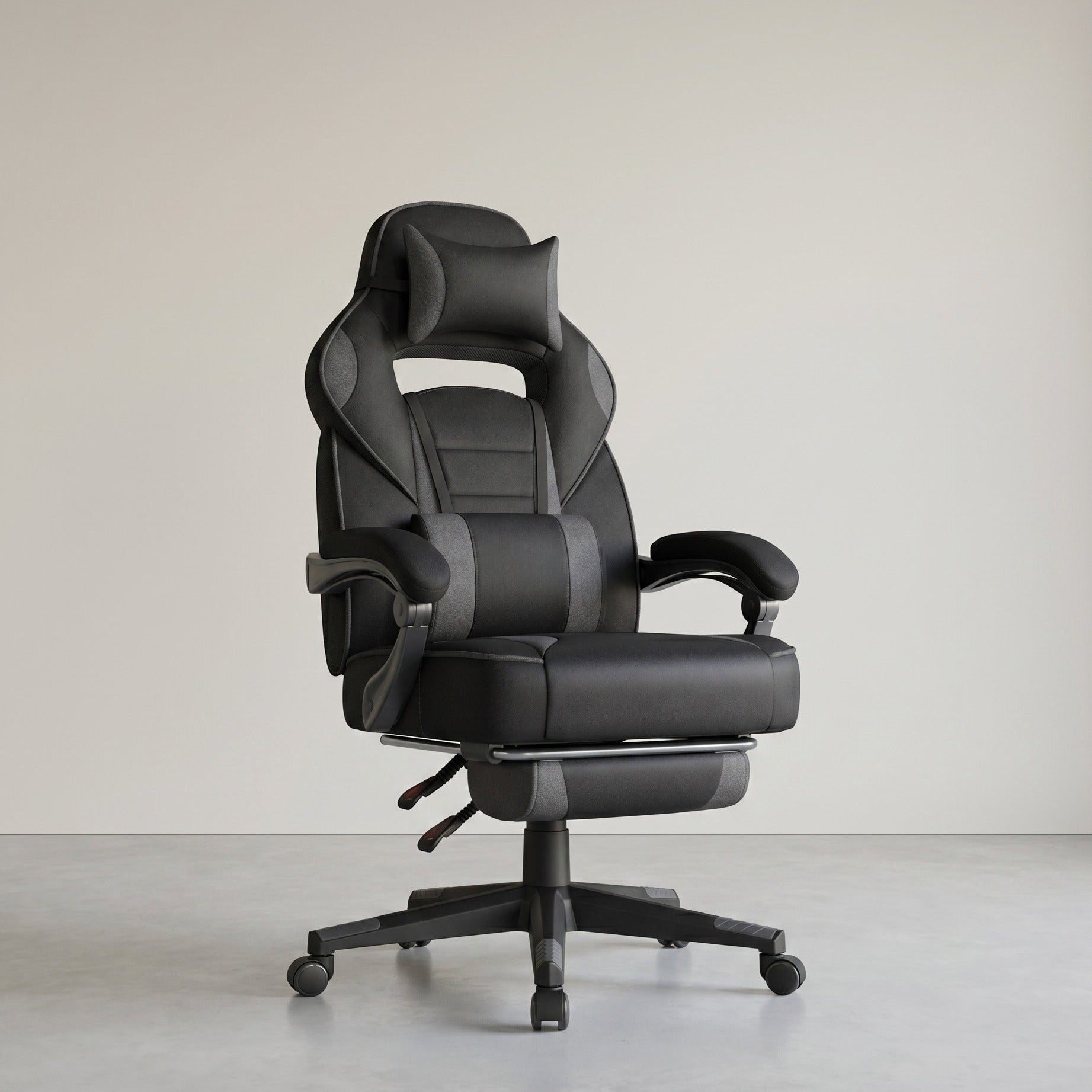 Gamestoel Ergonomisch – Met Hoofdkussen en Voetensteun – Verstelbaar