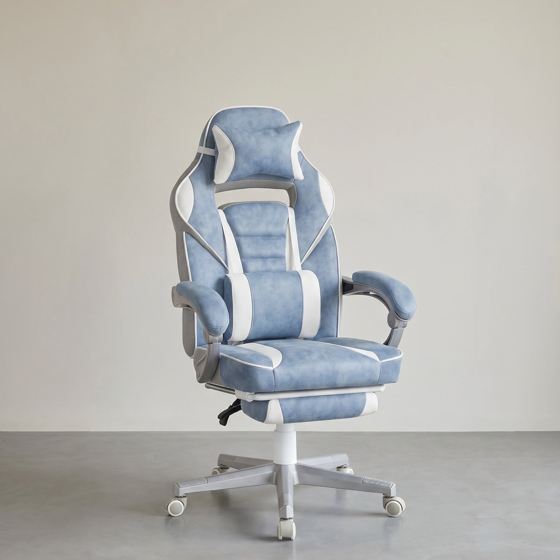 Gamestoel Ergonomisch – Met Hoofdkussen en Voetensteun – Verstelbaar
