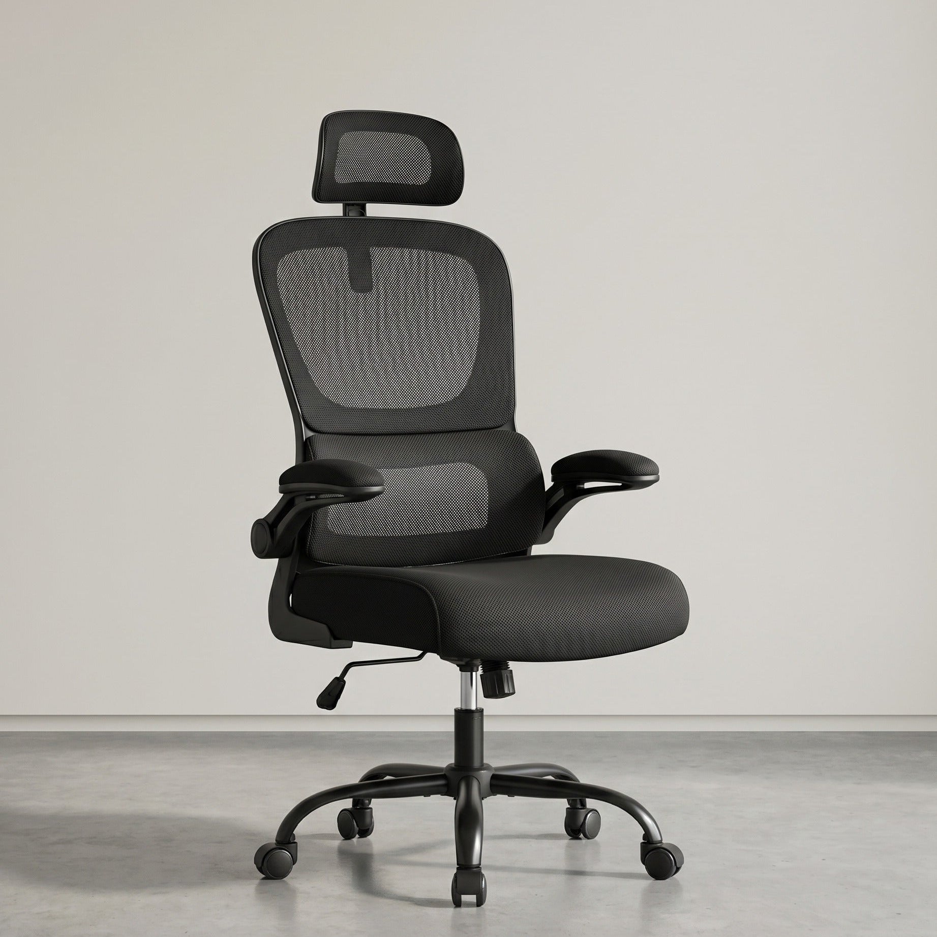 Ergonomische Bureaustoel – Mesh Rugleuning met Lendensteun – Verstelbare Hoofdsteun – Kantelbaar tot 120 kg