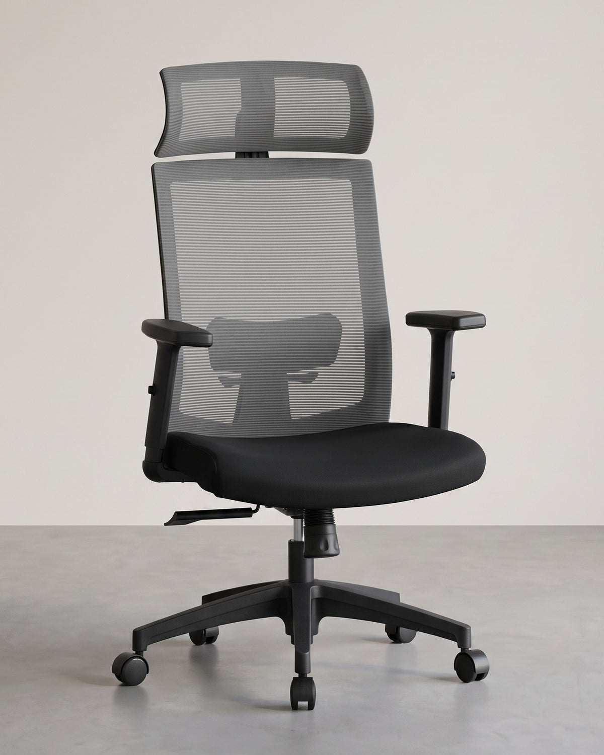 Ergonomische Bureaustoel met Netrug – Verstelbare Hoofd- en Lendensteun – Kantelbaar tot 120°