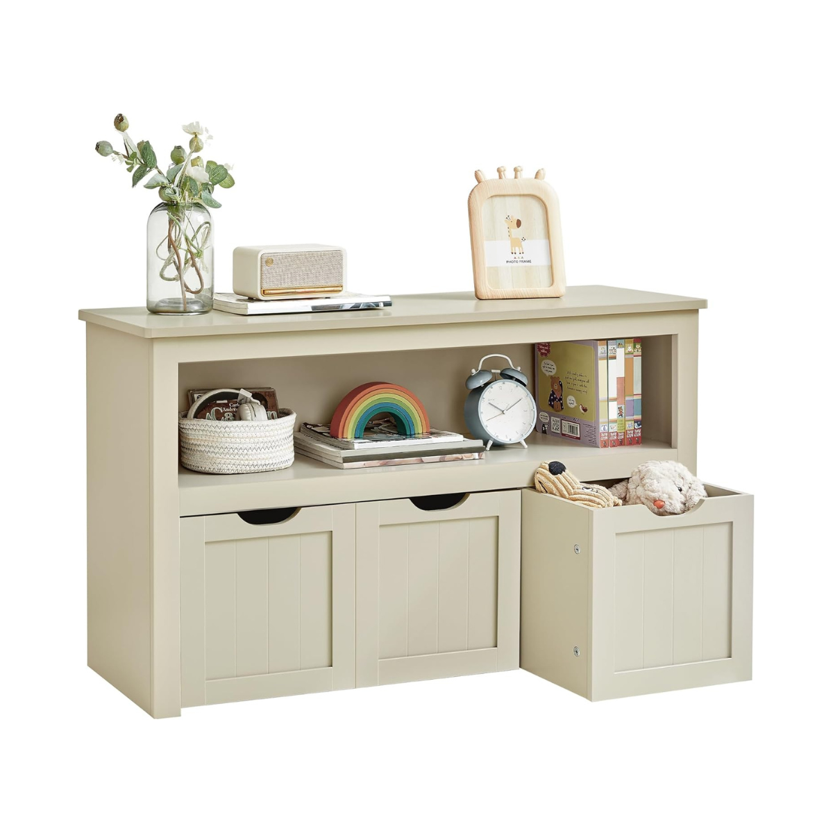 Speelgoedkast met 3 opbergbakken - Stijlvol en Praktisch - Kinderkamer