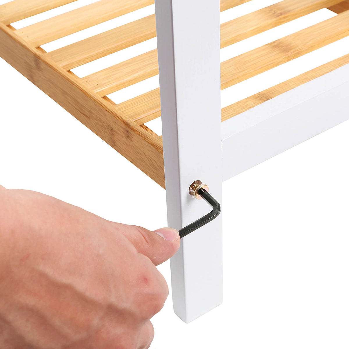 Schoenenrek van Bamboe – 2 Etages – Compact en Licht – 70 x 26 x 33 cm