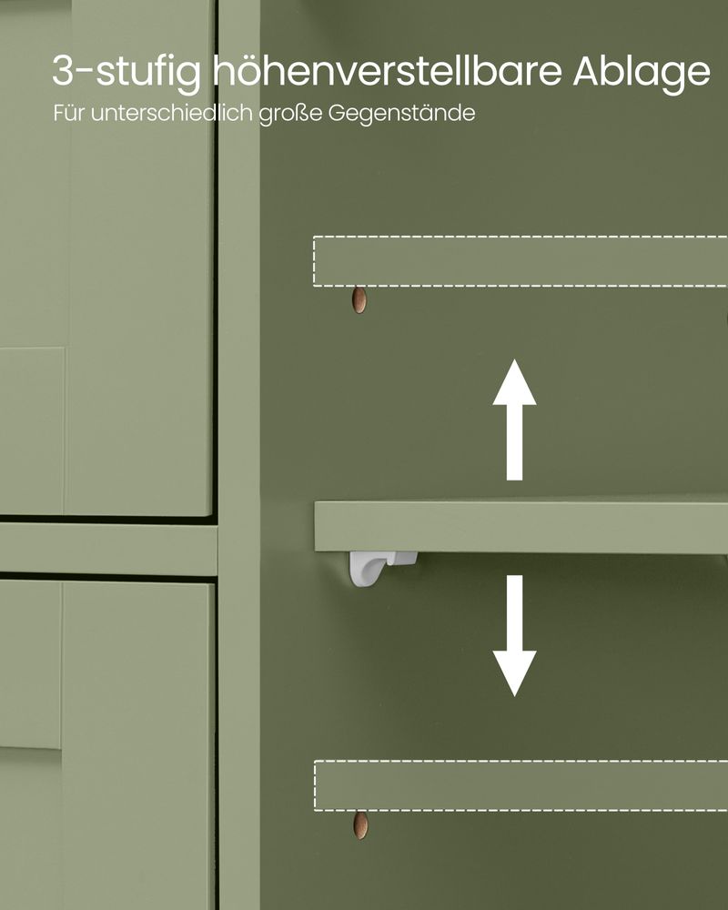 Badkamerkast - Ladekast - Opbergkast met Deur en Lades - 55 x 30 x 82 cm - De Vries Meubels