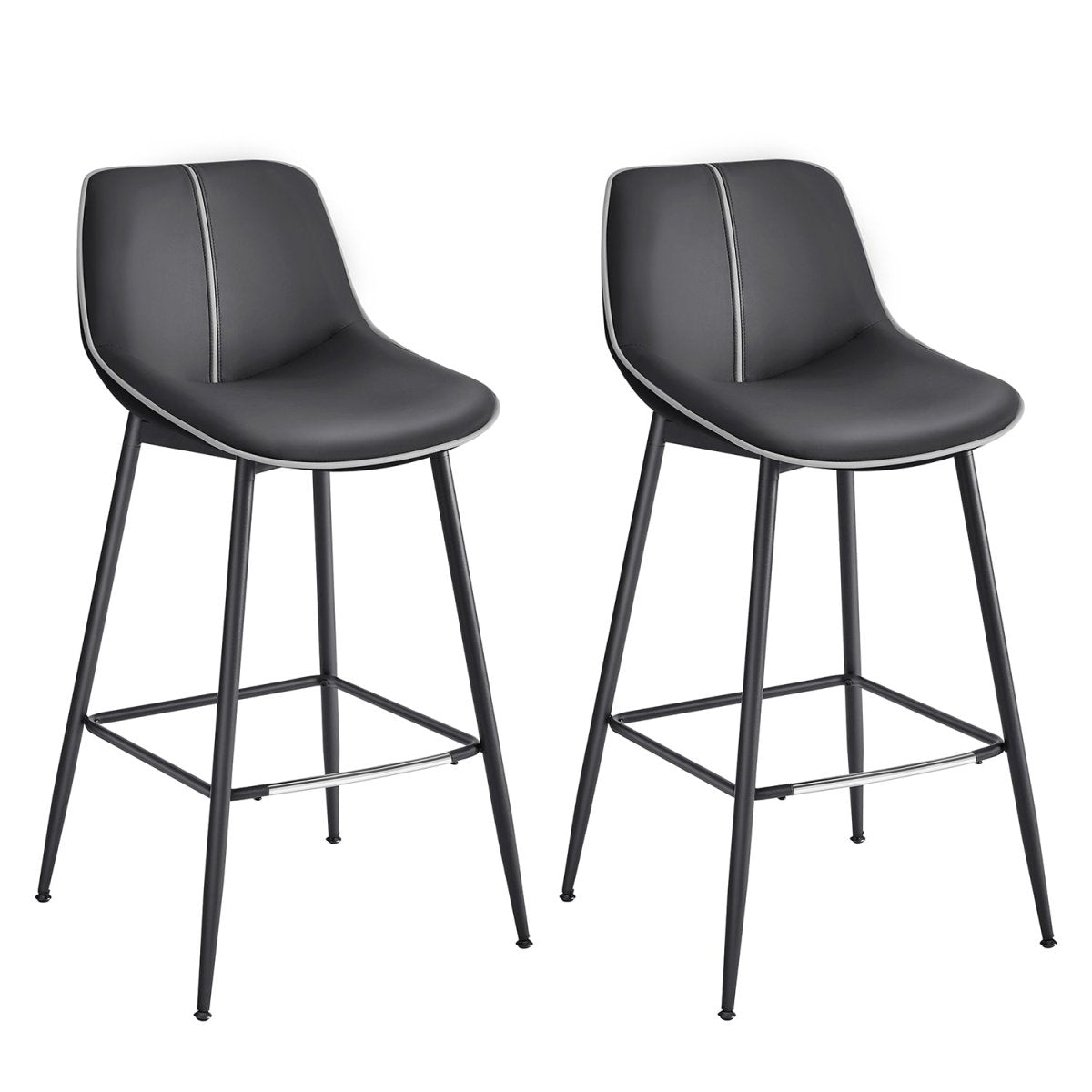 HOOBRO Barhocker 2er-Set, Barstuhl für die Küche mit Fußstütze,Industrieller Barstuhl, Stabiles HOOBRO Barhocker 2er-Set, Barstuhl für die Küche mit Fußstütze,Industrieller Barstuhl, Stabiles