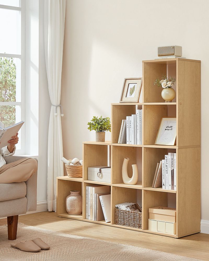 Boekenkast met 10 Open Compartimenten – Veelzijdige Roomdivider voor Boeken en Decoraties - De Vries Meubels