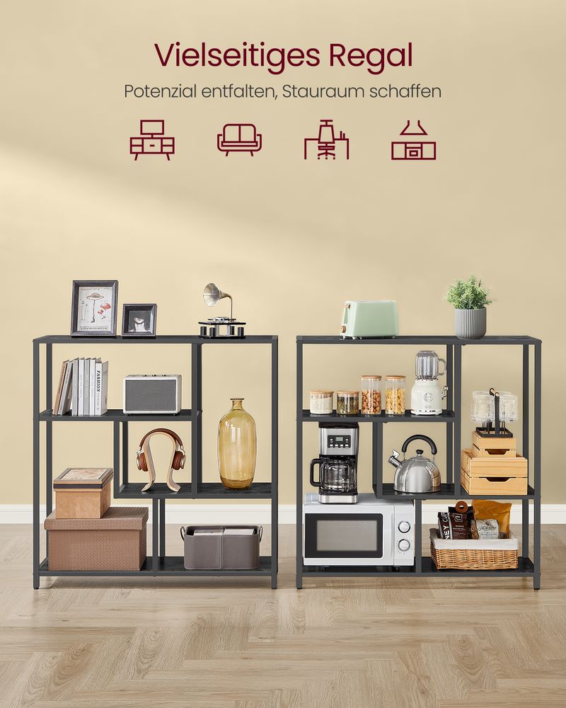 Compact vrijstaand boekenkast met 4 niveaus – modern en veelzijdig - De Vries Meubels