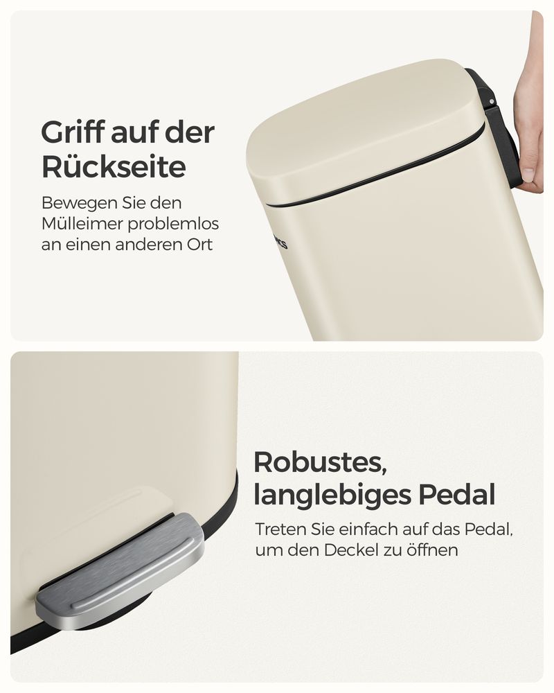 Compacte Prullenbak - 30 Liter - Afvalbak - De Vries Meubels