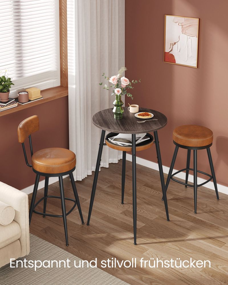 Design Bartafel - Ronde Tafel met Lade - Bekroond Ontwerp - De Vries Meubels