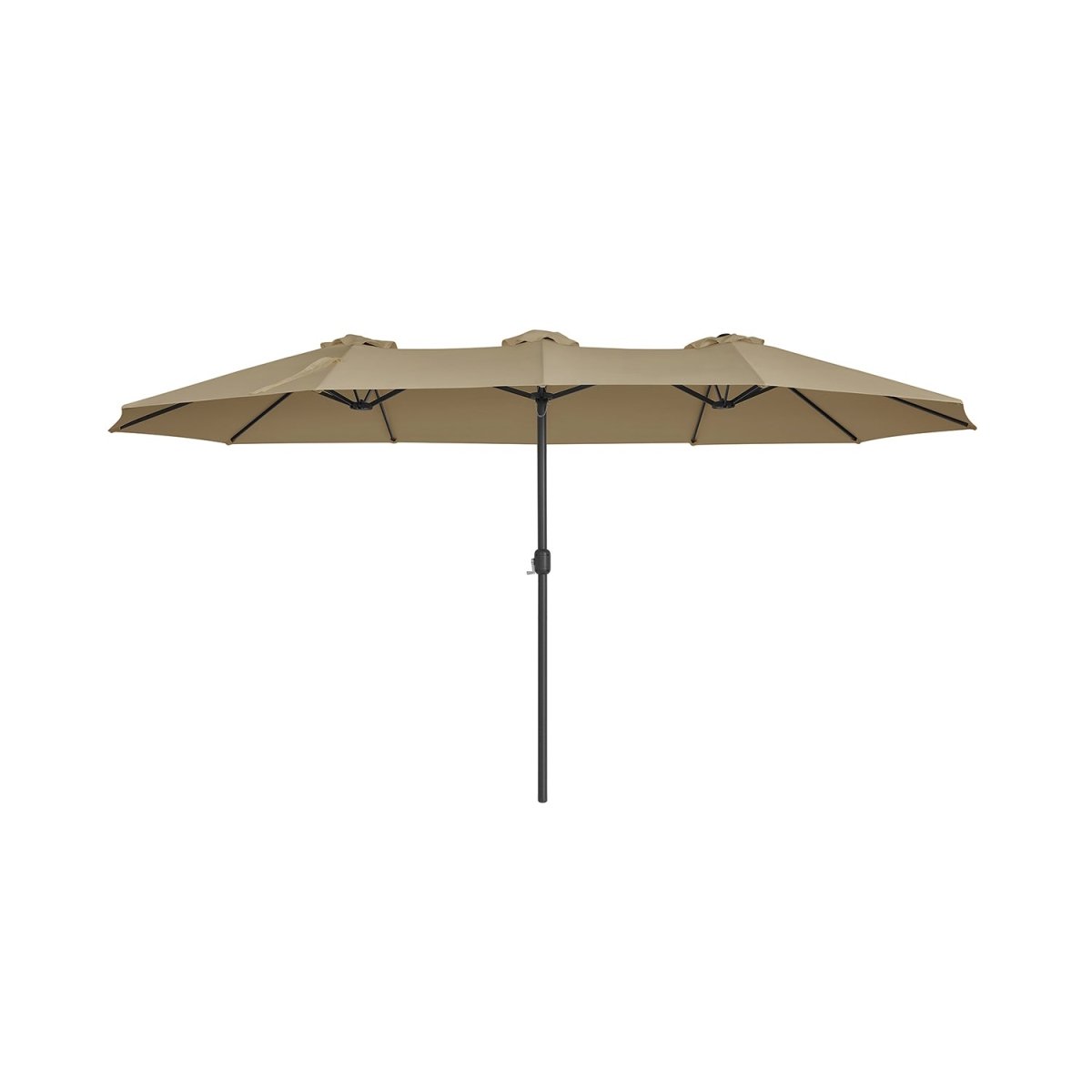 Dubbele Parasol 460 x 270 cm - Extra Groot met UV - Bescherming en Zwengel - De Vries Meubels