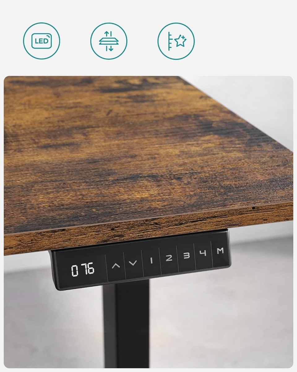 Elektrisch Sta Bureau - Verstelbaar in hoogte - Met Geheugenfunctie - 4 Geheugenstanden - De Vries Meubels