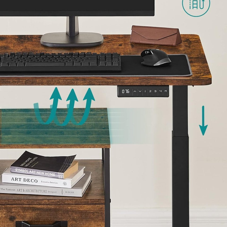 Elektrisch Sta Bureau - Verstelbaar in hoogte - Met Geheugenfunctie - 4 Geheugenstanden - De Vries Meubels