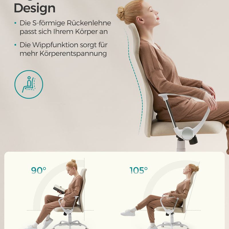 Ergonomische Bureaustoel Met Comfortabele Stofbekleding - De Vries Meubels