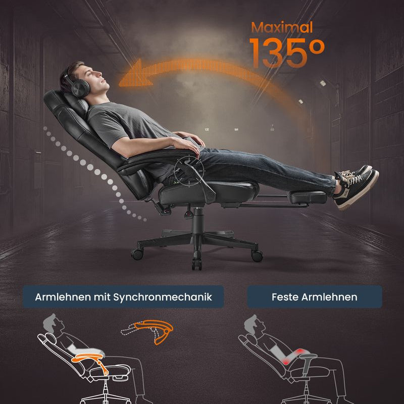 Gamingstoel - In Hoogte Verstelbaar - Ultiem Comfort - De Vries Meubels