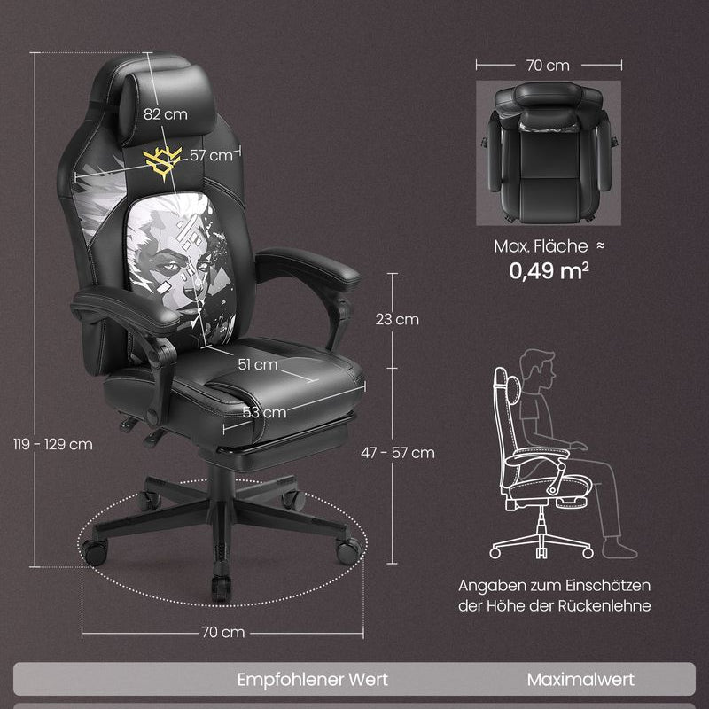 Gamingstoel - In Hoogte Verstelbaar - Ultiem Comfort - De Vries Meubels