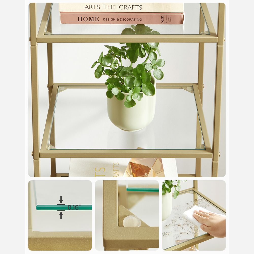 Glazen Hoekkast met 5 of 6 Niveaus – Stijlvol & Ruimtebesparend - De Vries Meubels