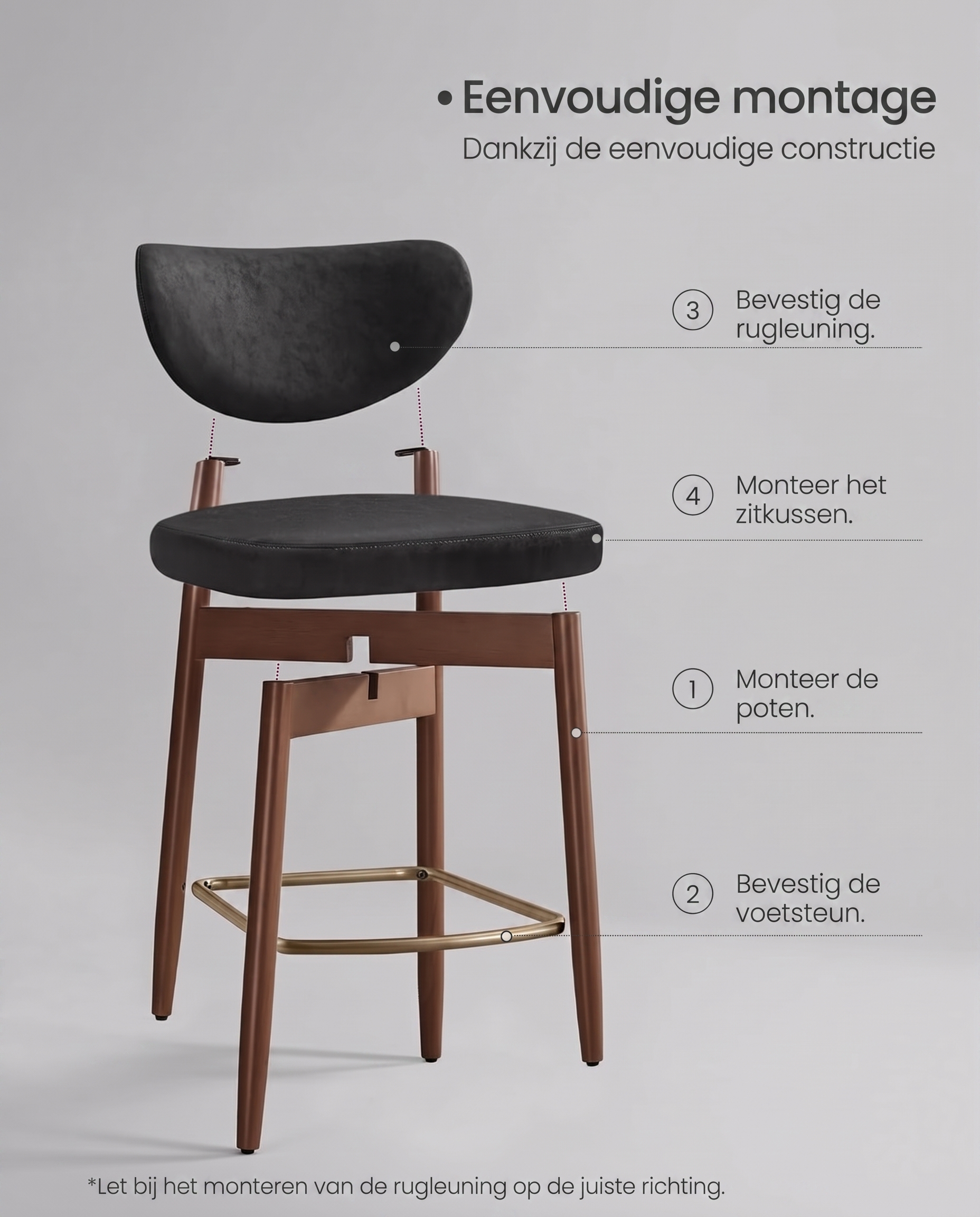 Eenvoudige montage in vier stappen