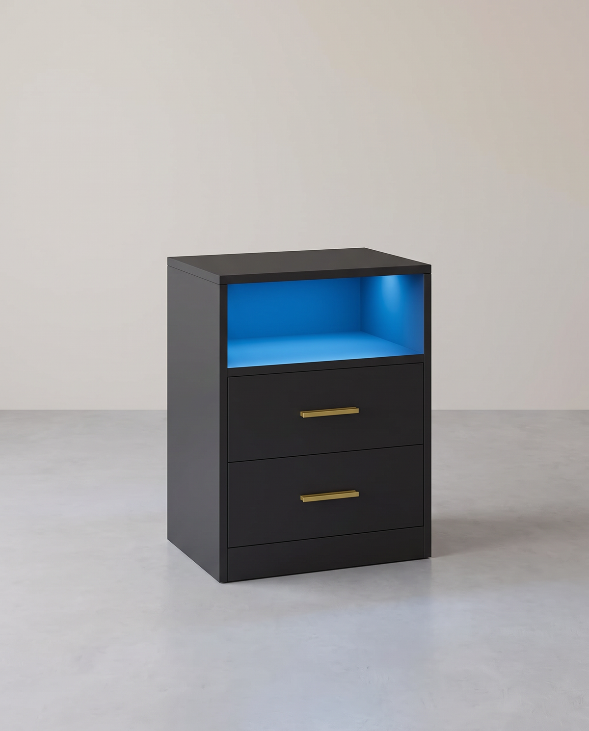 Nachtkastje met Laadstation en LED-Verlichting – Custos Collectie – 2 Lades – Los of Set van 2