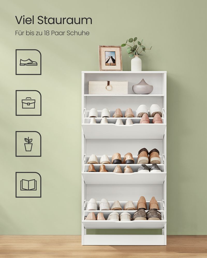 Hoge en veelzijdige schoenenkast met stijlvol design - De Vries Meubels