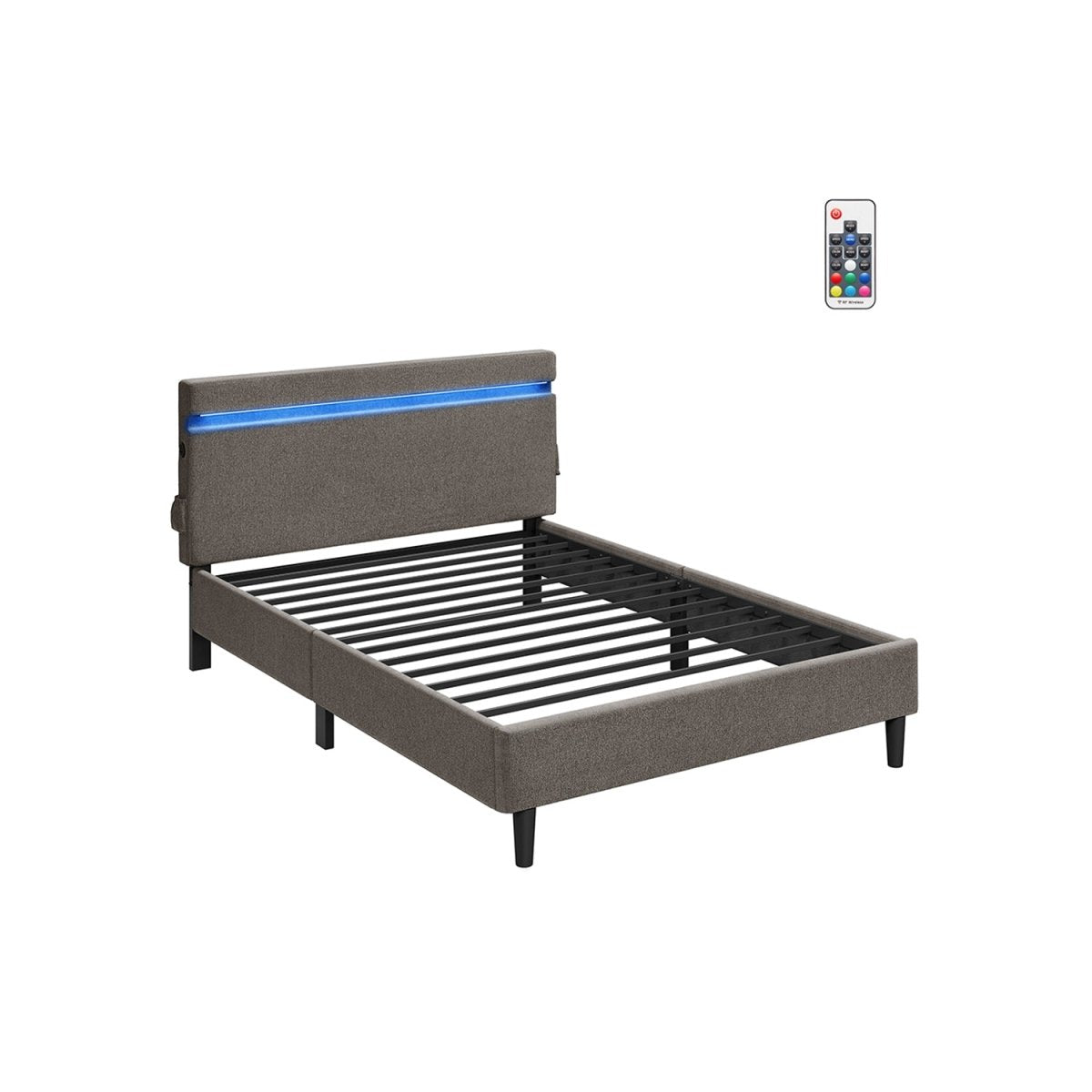 Modern bedframe met LED - verlichting - USB - oplaadmogelijkheden en opbergruimte - De Vries Meubels
