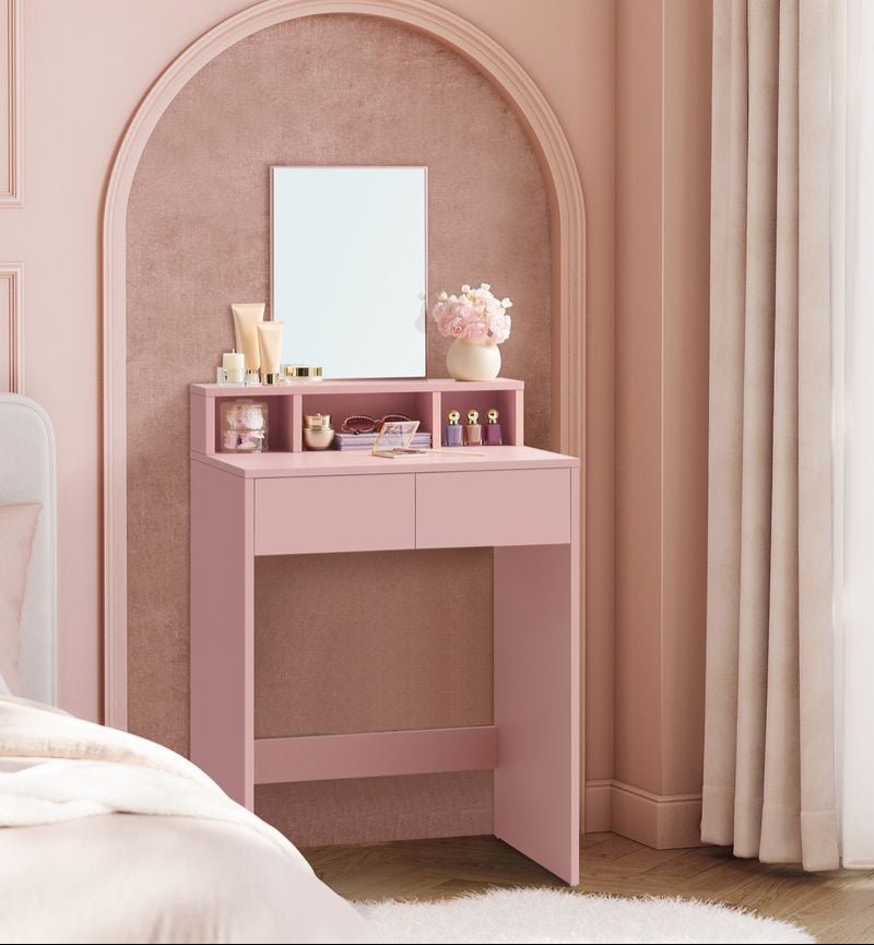 Moderne Kaptafel met Spiegel – Compact en Stijlvol - De Vries Meubels