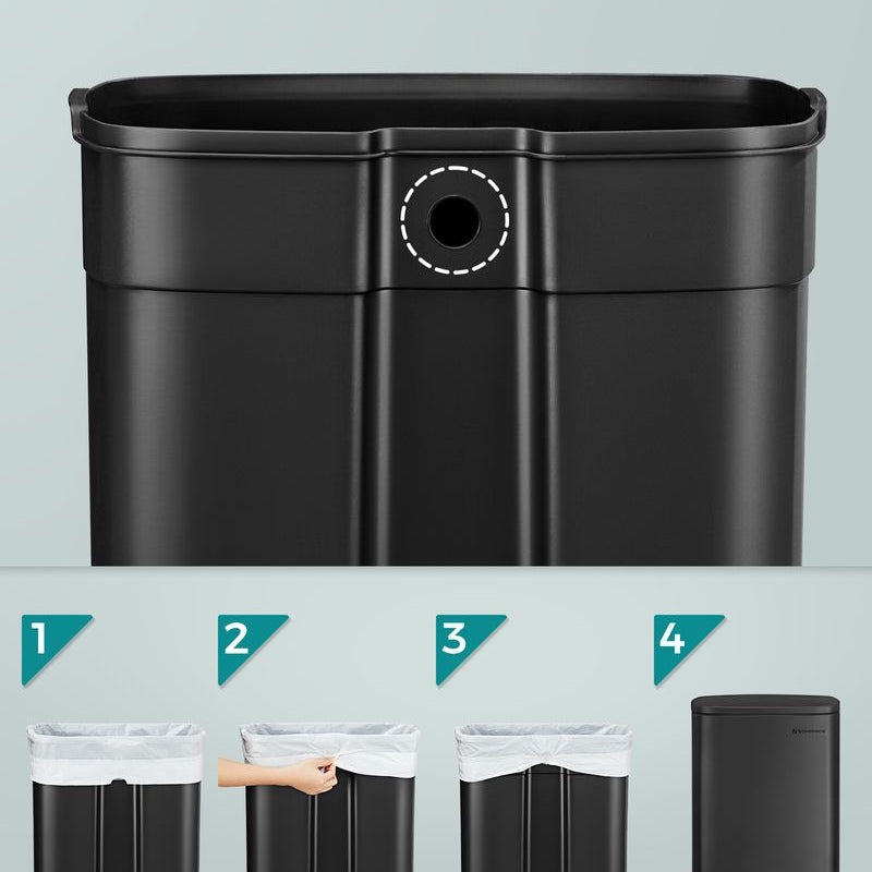 Moderne Pedaalemmer - 50 Liter - Prullenbak - De Vries Meubels