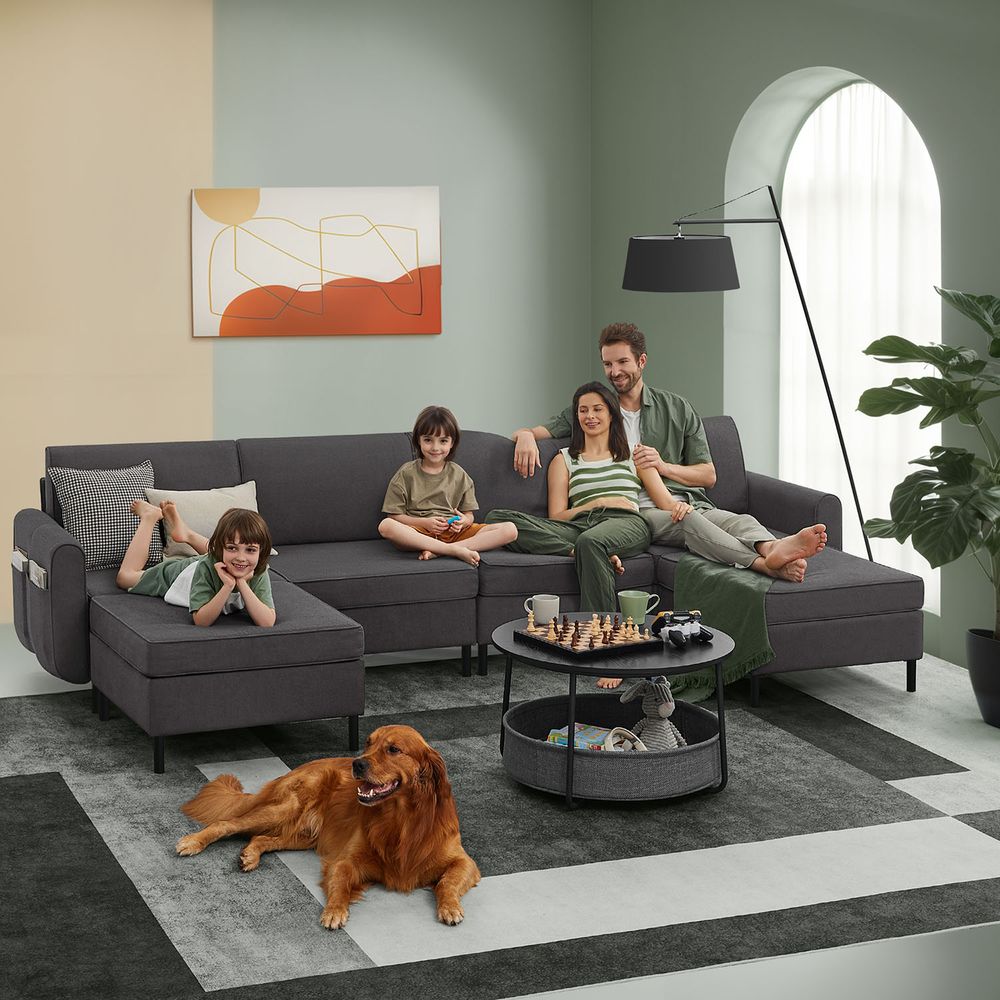 Modulaire Bank - Bouclé Bankstel - Verstelbaar - De Vries Meubels