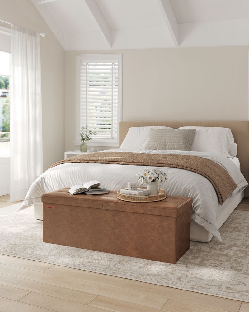 Opvouwbare Opbergbank 131 Liter - Hocker - Kunstleer - De Vries Meubels