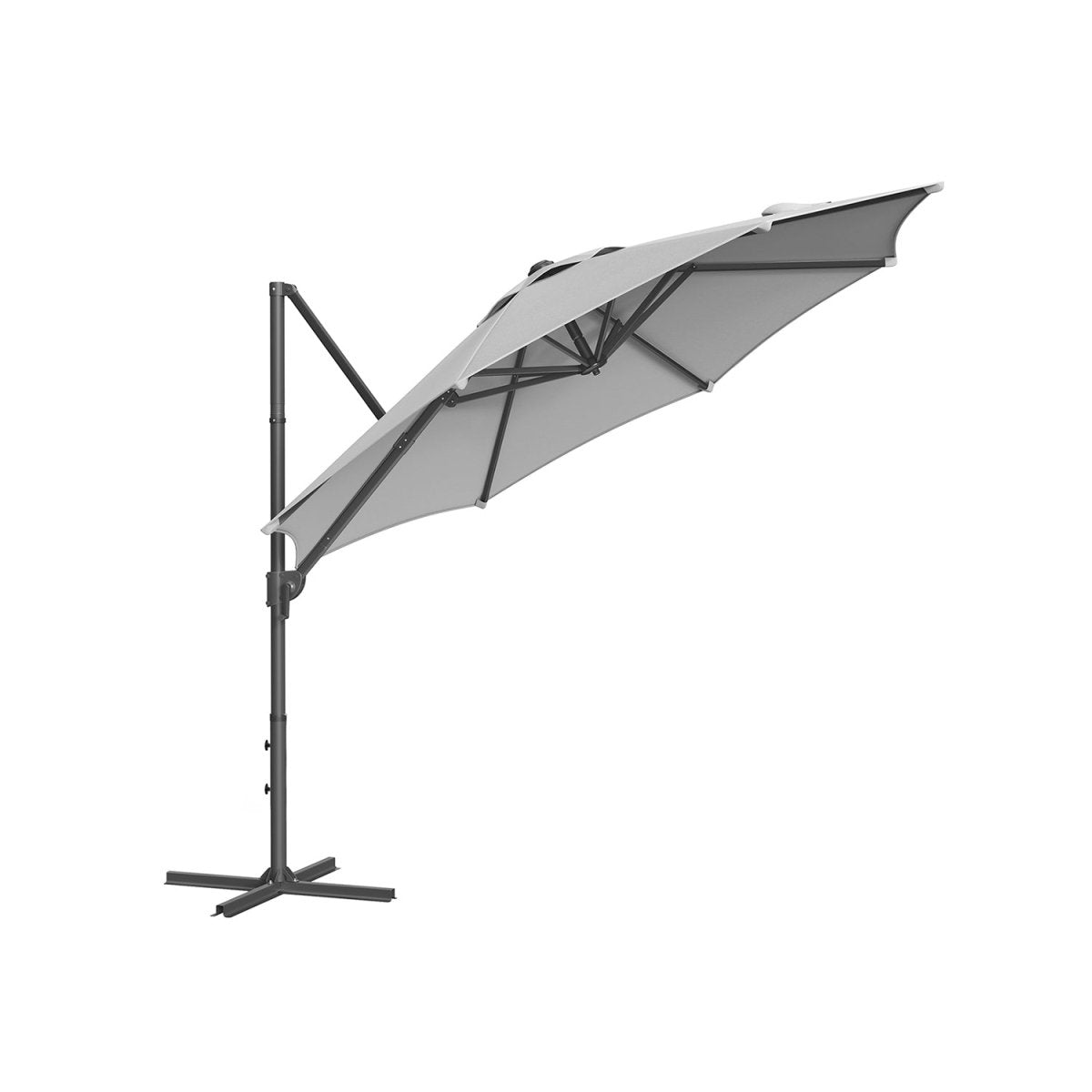 Parasol met Zwengel - UPF 50+ - 360° Draaibaar & Kantelbaar - Ø 300 cm - De Vries Meubels