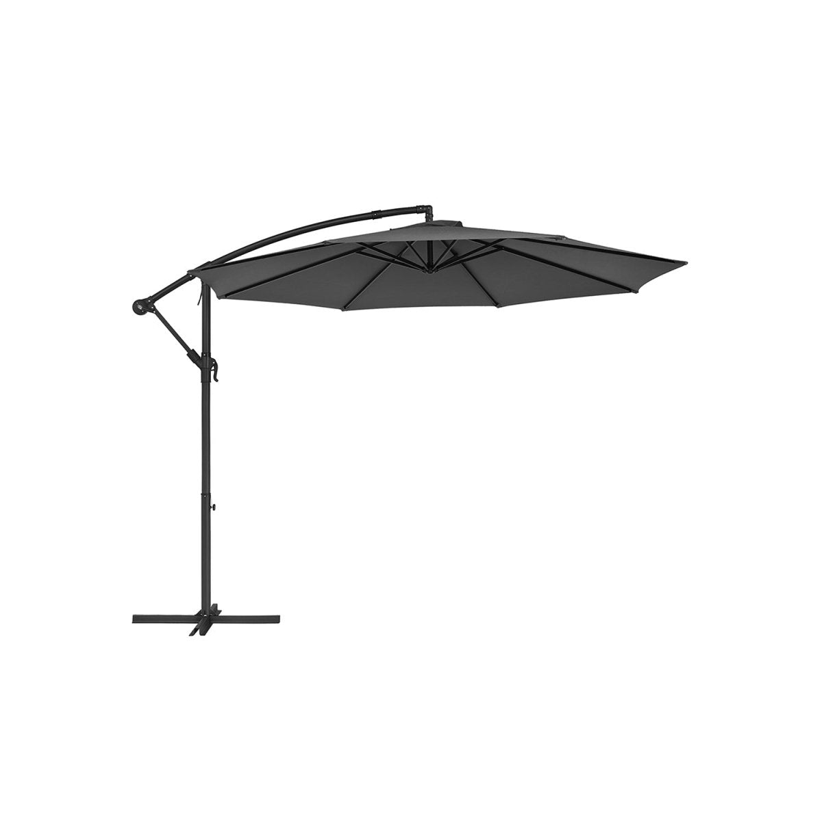 Parasol Ø 3 Meter - Tuinparasol met Handkurbel en UV - Bescherming - De Vries Meubels